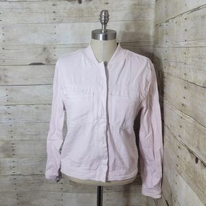 Pink denim jacket. Size 8